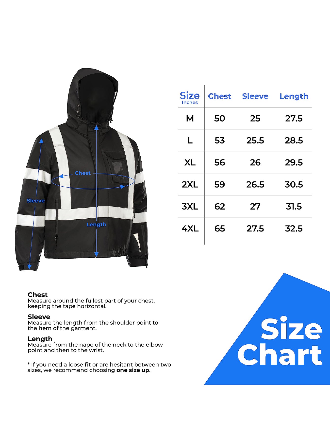 Toolant™ Mens Hi Vis Jacket with hood: Waterproof, Insulated for Work & Outdoor